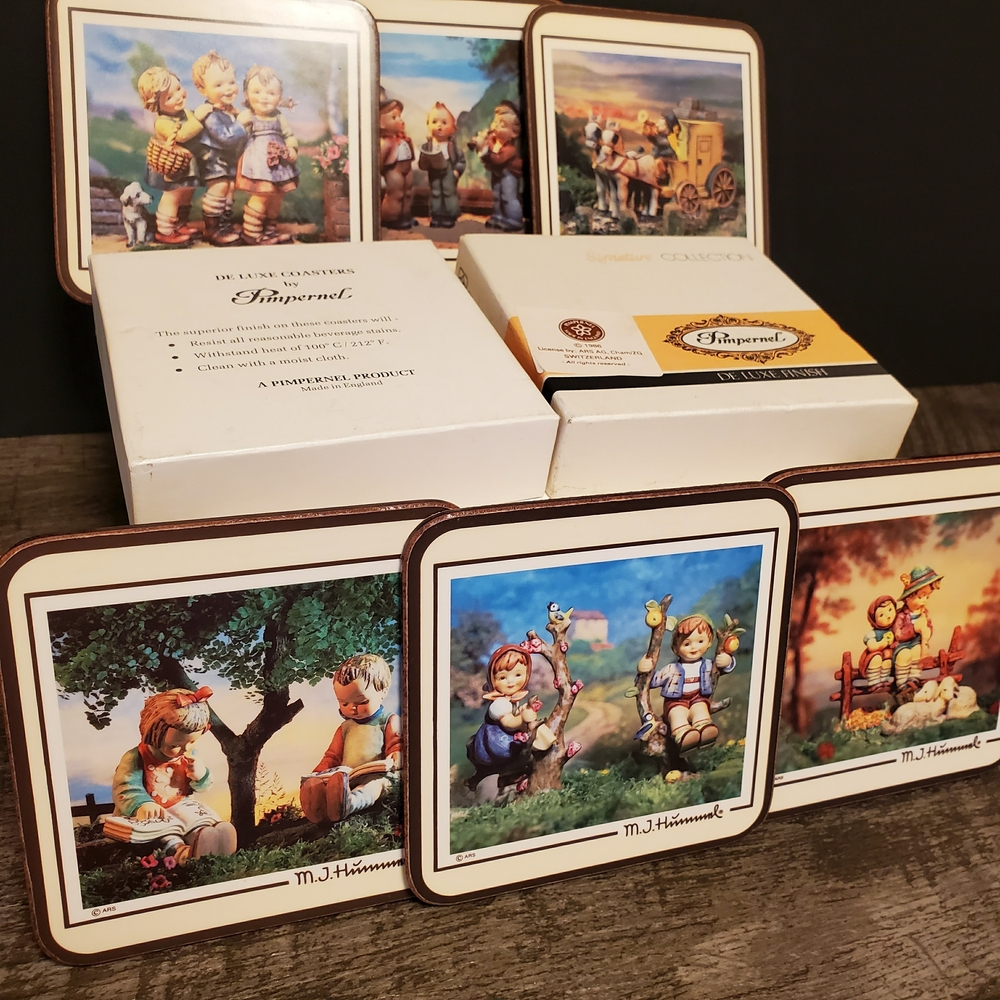 Hummel Multicolor Coaster Set with Delightful Scenes